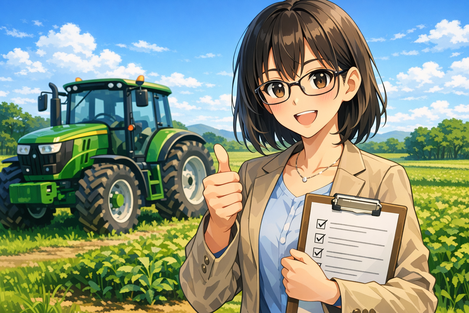 チェックリストを持つ女性